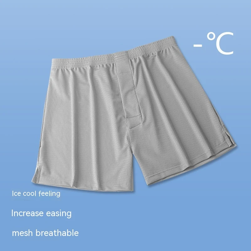 Heren Losse Ice Silk Mesh Ademend Ondergoed, Comfortabel en Koel, Lichtgewicht en Ademende Herenonderbroek.