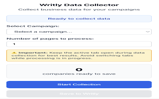 Writly Business Data Collector