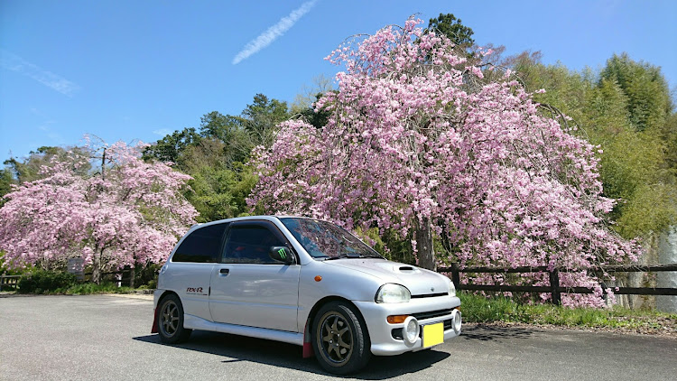 ヴィヴィオRX-Rのさくら🌸・桜とコラボ・桜めぐり・花より団子より愛車に関するカスタム事例の投稿画像1枚目