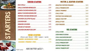 Deccan Paradise menu 