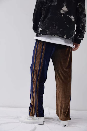 Title 8, Velvet color matching loose mens straight casu...