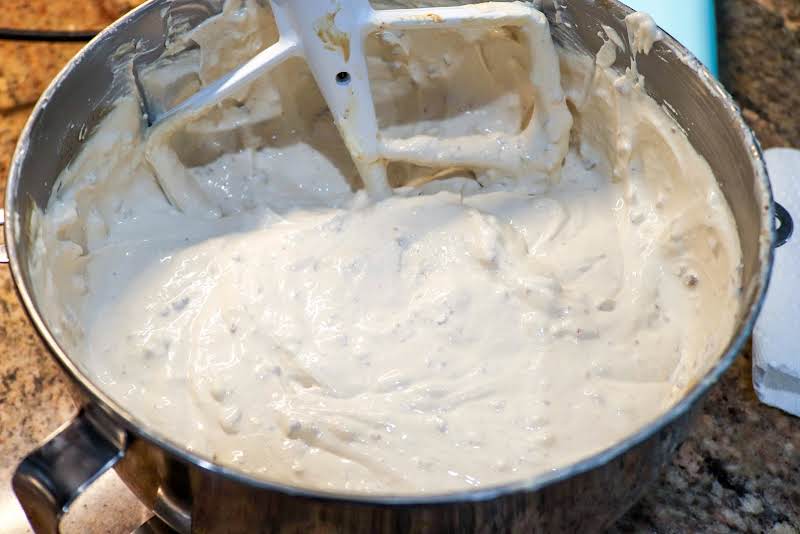 Combining Horseradish Dip Ingredients In A Bowl.