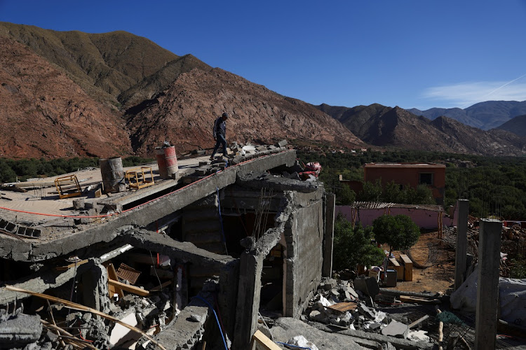 Damaged houses are shown in a hamlet on the outskirts of Talat N'Yaaqoub, in the aftermath of Morocco's deadliest earthquake, on September 11 2023. Picture: HANNAH MCKAY/REUTERS