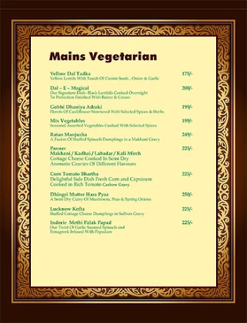 Magical Spices menu 