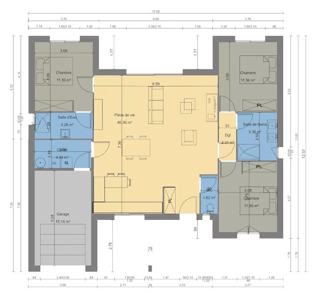 Vente maison neuve 4 pièces 98 m² à Linxe (40260), 344 000 €