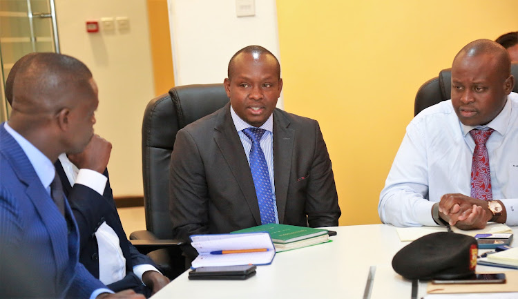 EPRA director general Daniel Kiptoo Bargoria in meeting with multiagency officers on January 18, 2023