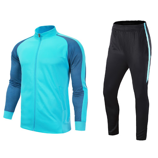 Title 10, Stand-collar sports jacket suit with contrastin...