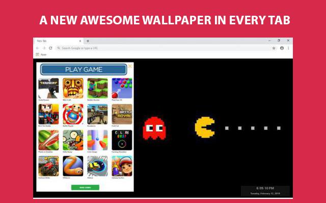Pac-Man Wallpapers and New Tab