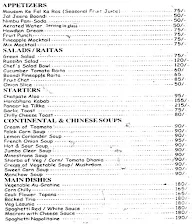 Vega Restaurant menu 1
