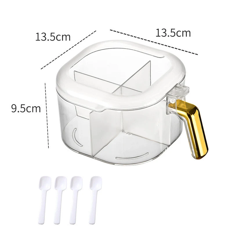 Conjunto de potes de especiarias com tampa para uso doméstico Mantenha seus temperos frescos e organizados Fácil de usar e limpar Essencial para sua cozinha