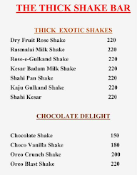 The Thick Shake Bar menu 3
