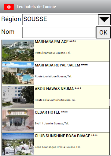 Les hotels de tunisie