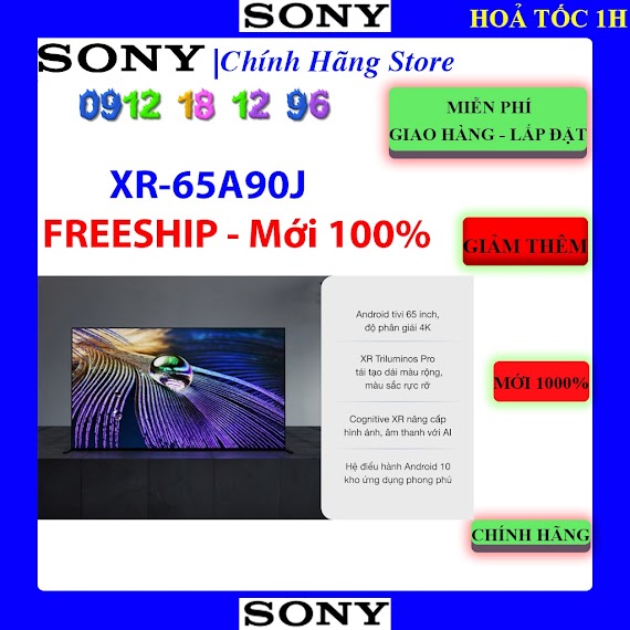 Freeship _ Android Tivi Oled Sony Xr - 65A90J 4K 65 Inch - 65A90J