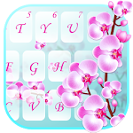 Cover Image of Download Orchid Flowers Lovely Keyboard Theme 1.0 APK