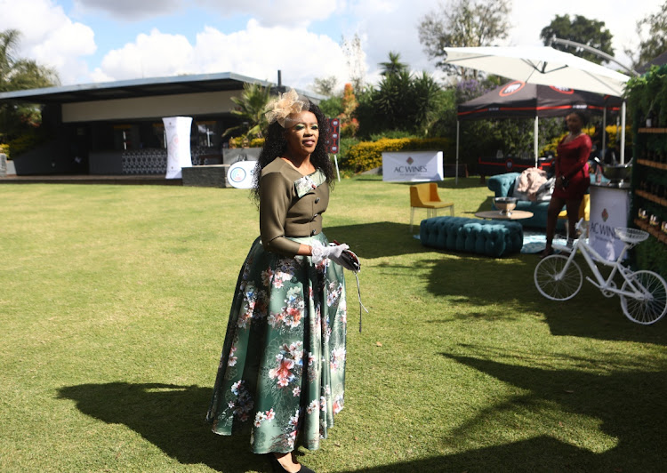 CEO and founder of Basadi in Music Awards Hloni Modise arrives at the Garden Venue for the Basadi In Music Awards CEO's Legends Luncheon.