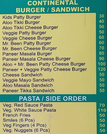 Pizza Corner menu 