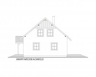 Domek Nieduży ET - Elewacja lewa