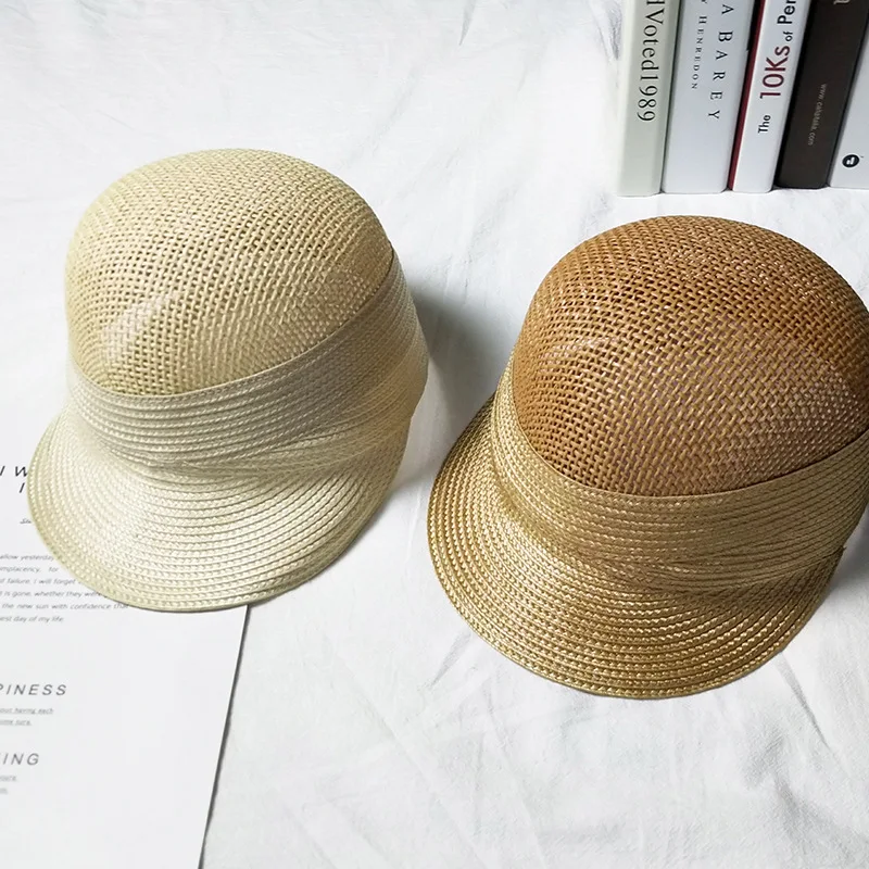 Retro zomer eenvoudige Britse stijl zonnebrandcrème strohoed