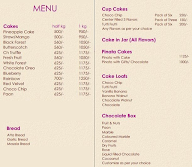 The Baking Galley menu 1