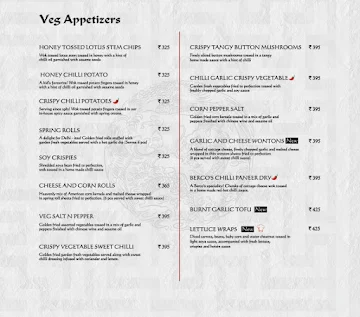 Bercos menu 