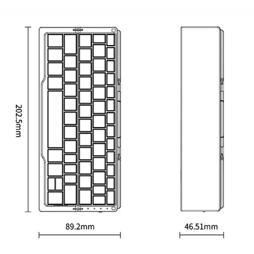 Title 5, Folding Bluetooth keyboard for on-the-go produc...