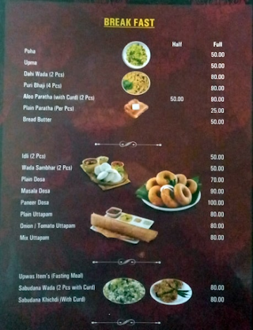 Nitin Veg Restaurant menu 