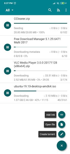 Screenshot Fluid - Torrent Downloader | T