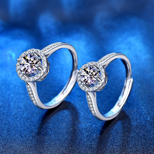 Title 2, S925 Sterling Silver Round Bag Moissanite Princ...