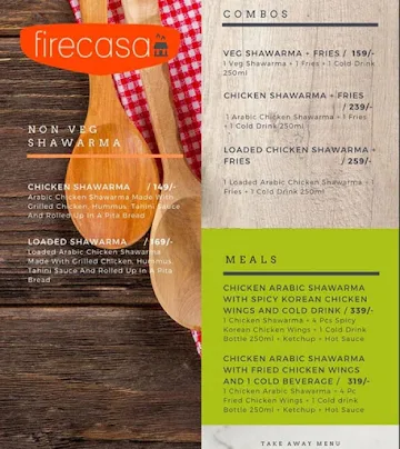 Firecasa menu 