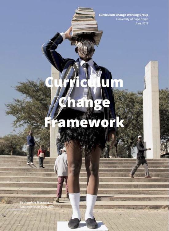 The cover of UCT's document proposing how the curriculum should be decolonised.