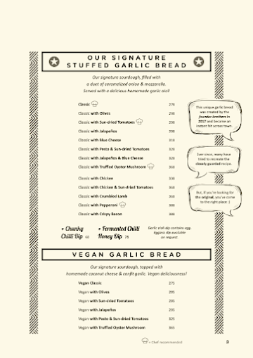 The Pizza Bakery menu 