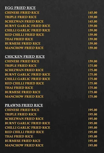 Retro Chinese Cuisine menu 