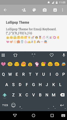 Material Dark Emoji Keyboard