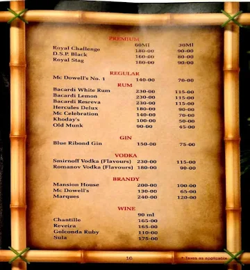 Bhagini Multi Cuisine Family Restaurant menu 