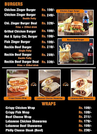 Mr. Faddy menu 3