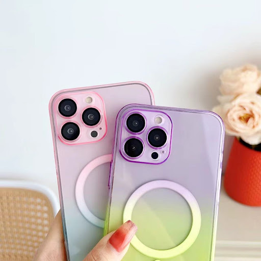 Title 7, Hot Gradient Two-color Magnetic Phone Case Lens...