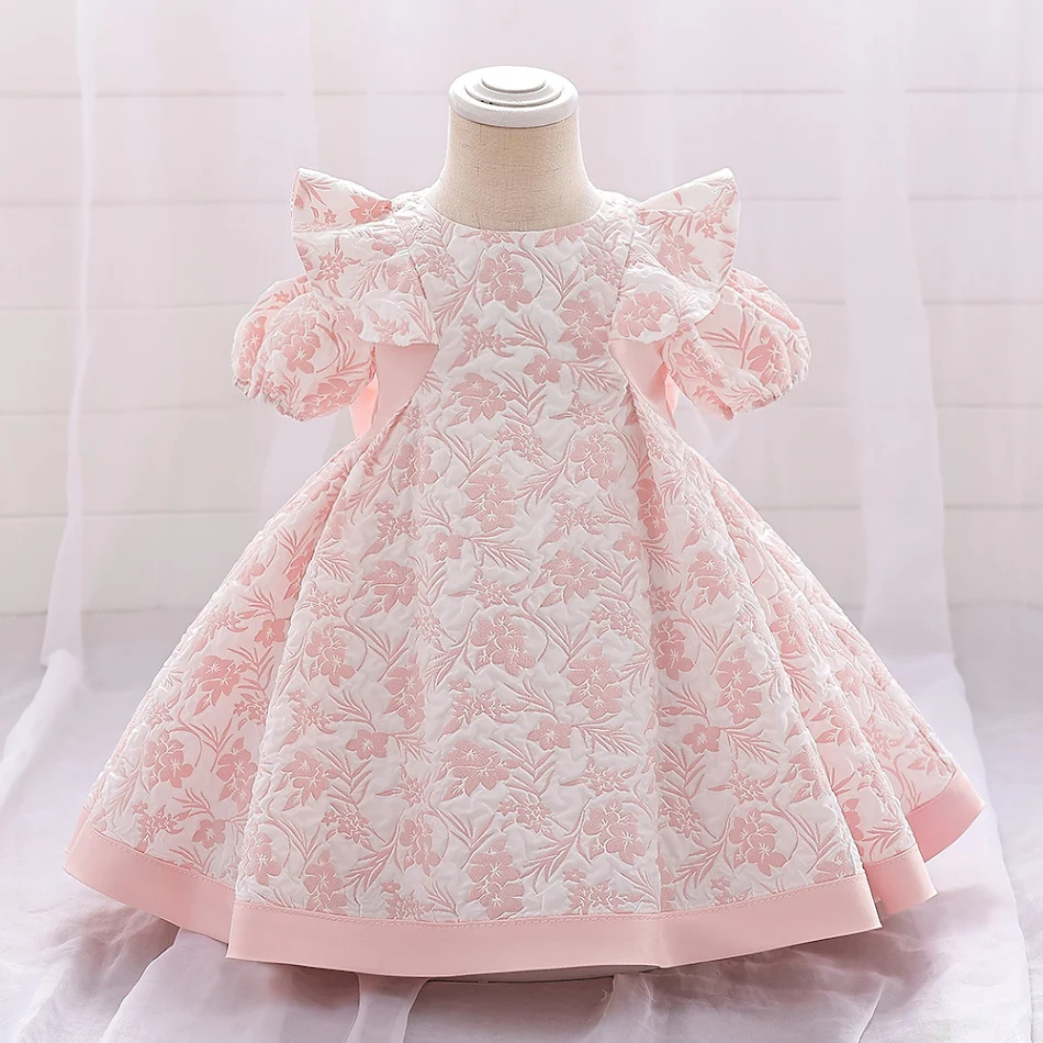 Mädchenmode Bowknot-Stickkleid – entzückendes Outfit für besondere Anlässe. Bequemer Schnitt, stilvolle Stickerei, ideal für kleine Fashionistas.
