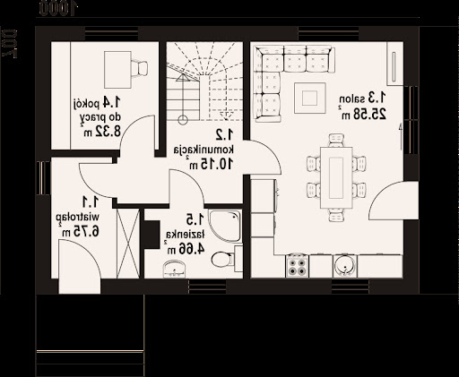 Bartkowo aa 70 dws - Rzut parteru