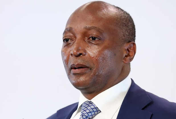 Caf president Patrice Motsepe during the 2022 Sanef press conference at the Sunday Times Building in Johannesburg.