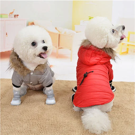 Dog Coat Small Dog Jacket Windproof Warm Padded Down Hoodie Snowsuit Fashion Winter Dog Clothes for Cat Puppy Chihuahua 
