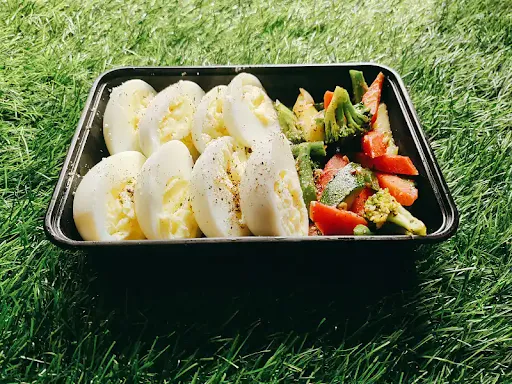 Boiled Egg [4 Pcs] With Mixed Vegetables Bowl [500 Ml]