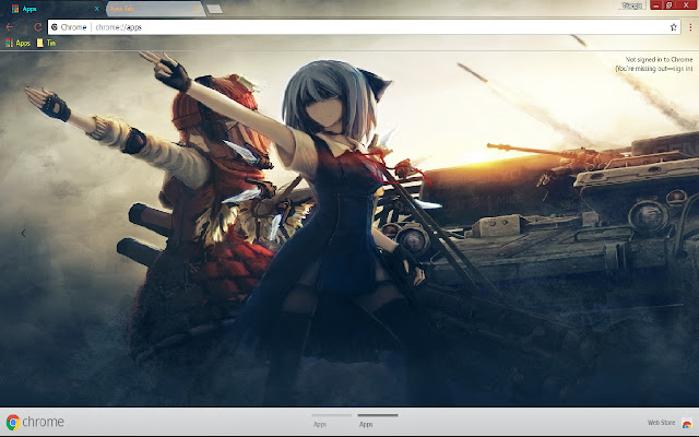 Touhou anime 1366*768 chrome extension