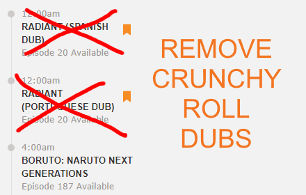 Remove Crunchyroll simulcast calendar dubs small promo image