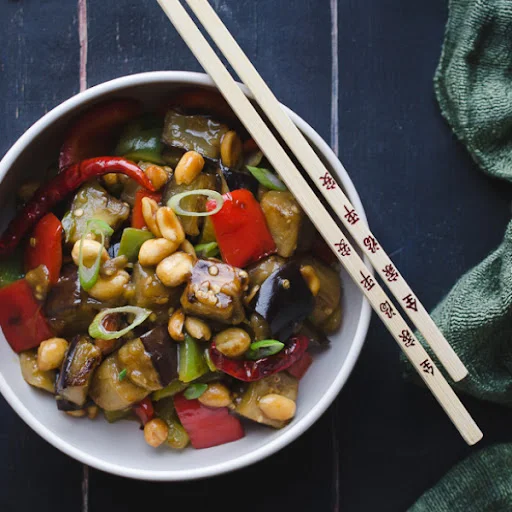 (New) Siracha Kungpao With Braised Eggplant Or Baby Potato