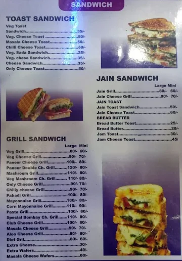 Bombay juice And Fast Food menu 
