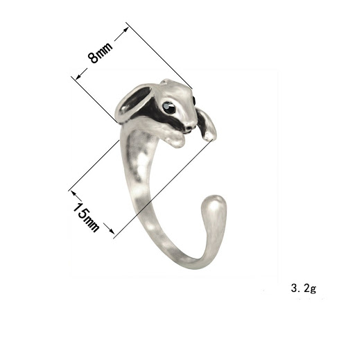 Title 4, Animal Rabbit Rings for Men and Women, unique j...