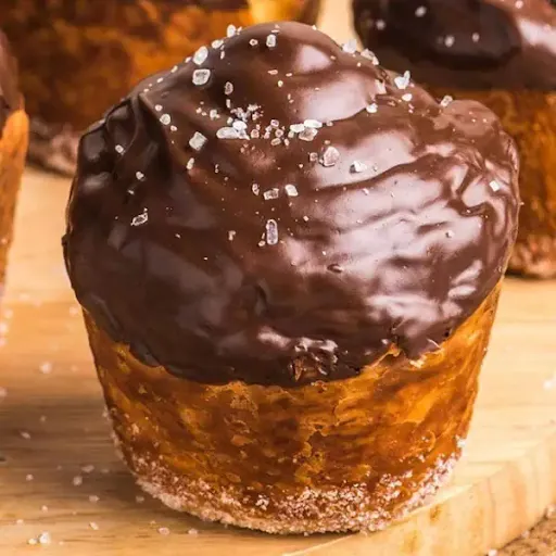 Dark Chocolate Sea Salt Cruffin