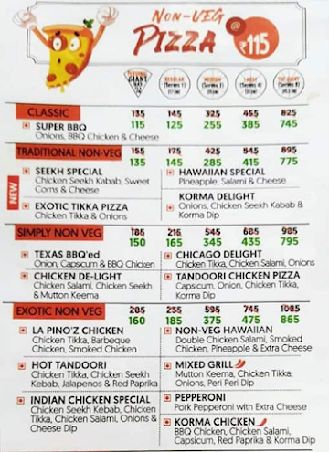 La Pino'z Pizza menu 