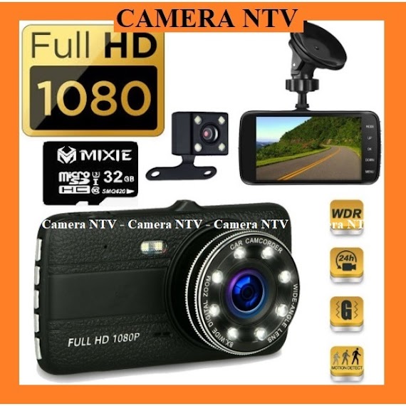 Camera Hành Trình Ôtô X004 Trước Sau Full Hd1080P Tích Hợp 8 Đèn Led Kèm Thẻ Nhớ 32G