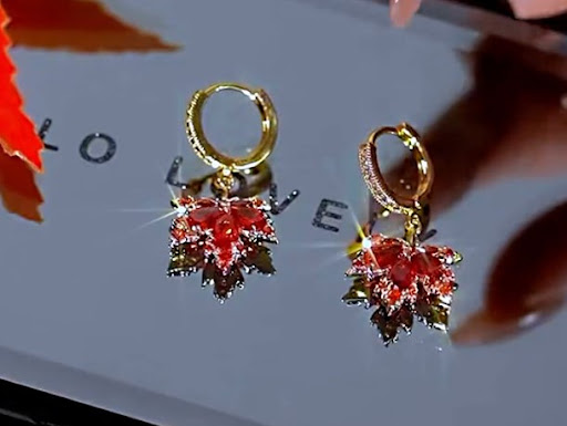 Title 6, Maple Leaf Earrings Womens Retro Minority Simp...